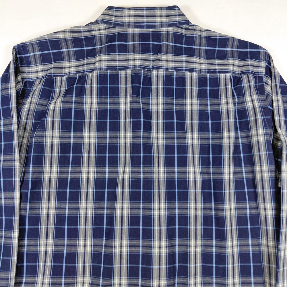 Southern Tide Classic Fit‎ Plaid Long Sleeve Button Up Shirt Men's XL Blue Gray - Picture 5 of 8